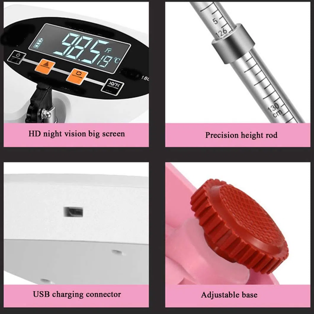 Balance médicale numérique pour Une Perte de Poids Saine – Balance électronique de Haute précision pour médecin avec Affichage LED Facile à Lire, Rose
