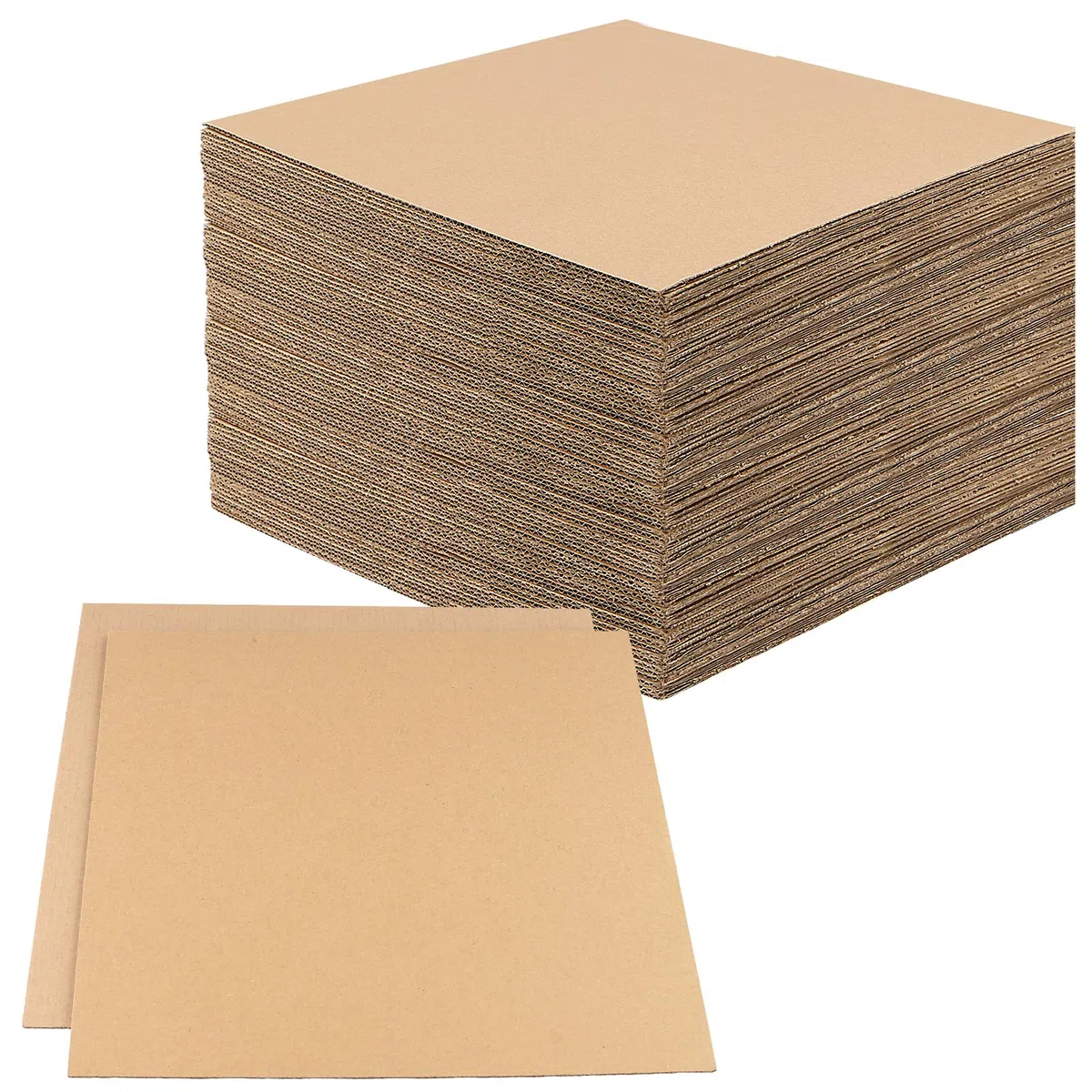 Carton ondulé 305 x 305 mm, 2 mm d'épaisseur, lot de 50 feuilles pour expédition et artisanat