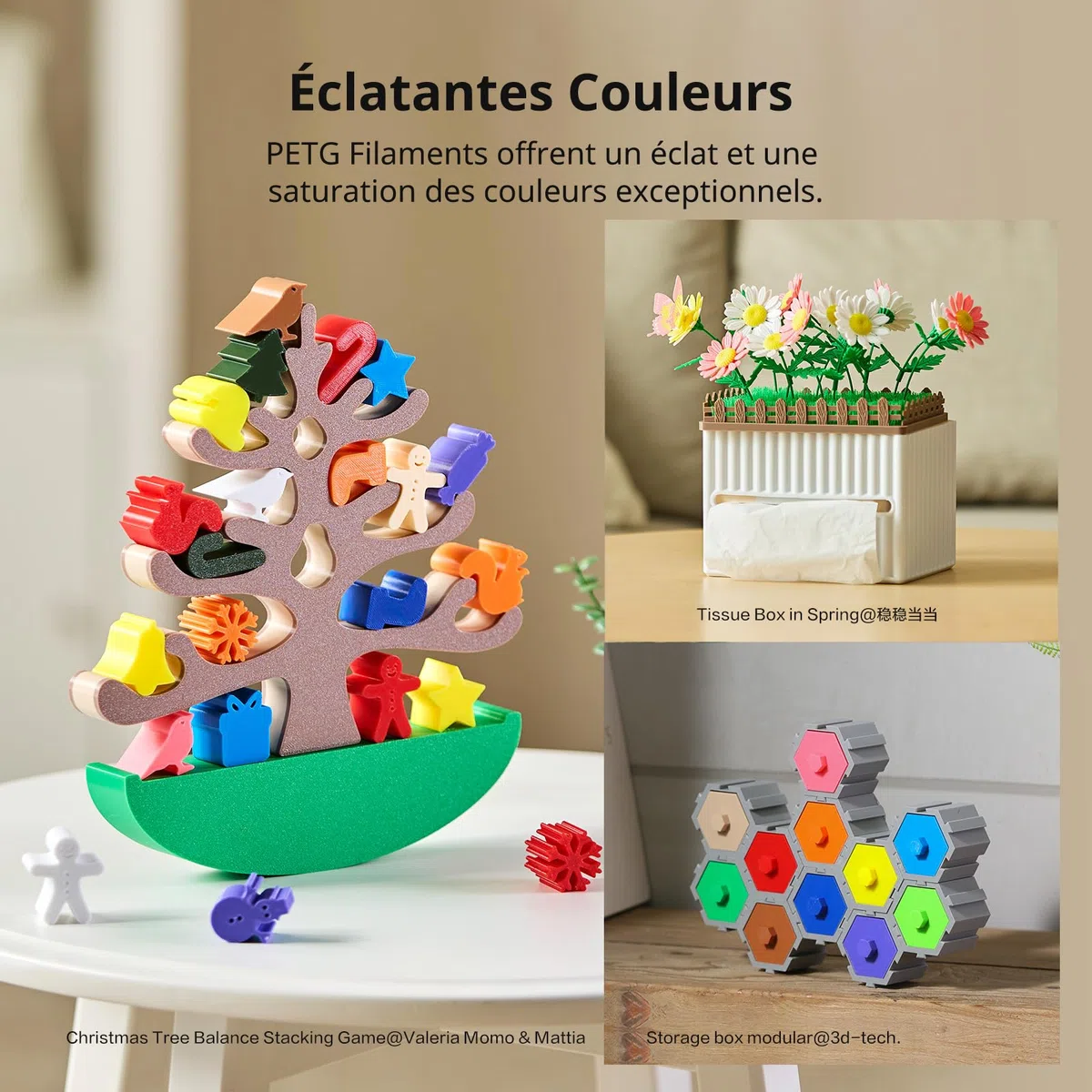 ANYCUBIC PETG Filament 1,75 mm, Robuste et Durable, Faible Déformation et Excellente Adhérence des Couches, PETG 10kg, Noir, Blanc, Gris Texturé, Rose, Rouge, Bleu, Vert, Orange, Jaune, Violet
