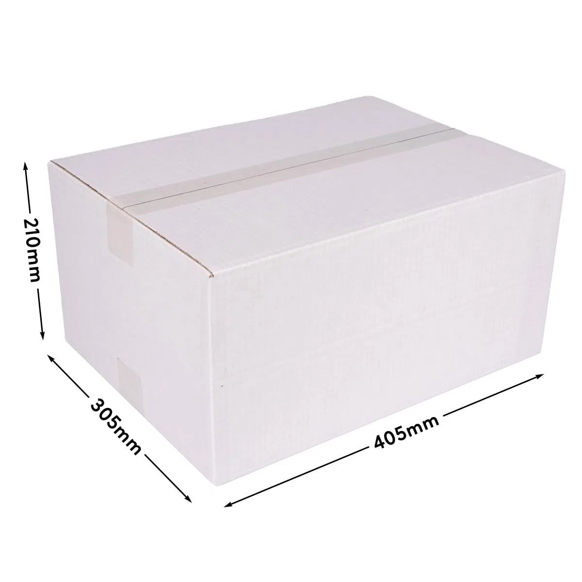 Cartons pliants 400 x 300 x 200 mm hauteur variable KK 90 Blanc 50 pièces simple cannelure
