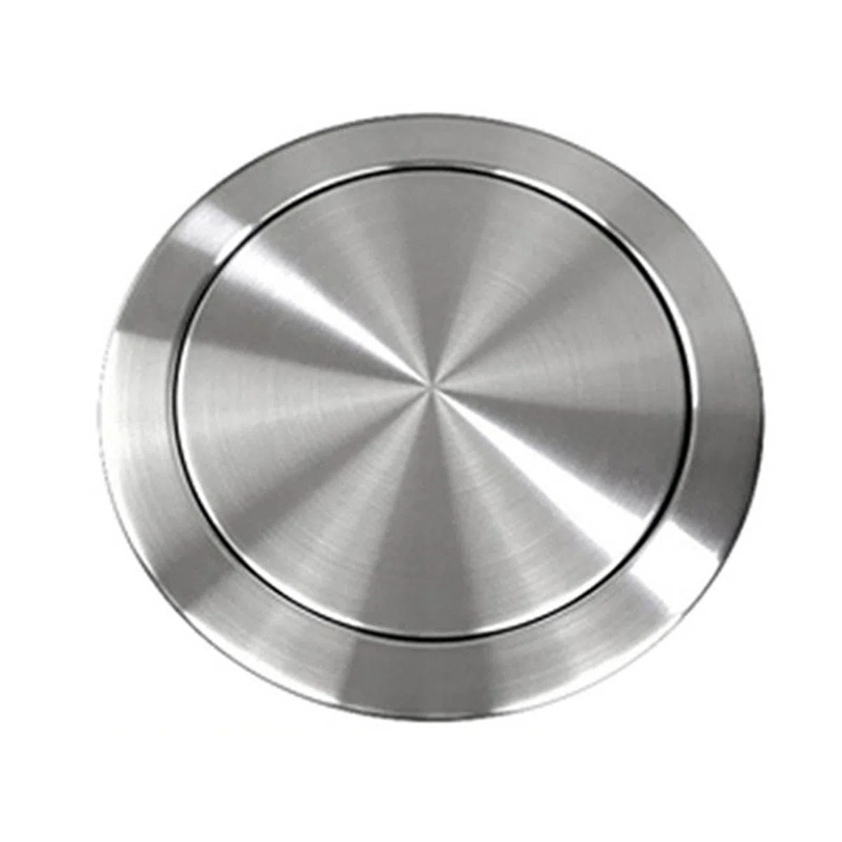 Couvercle de poubelle encastré en acier inoxydable 22-25 cm pour comptoir de cuisine