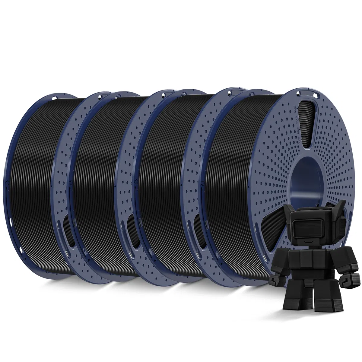 SUNLU HS-PLA Filament 1.75 mm 4KG Noir pour Imprimante 3D Rapide