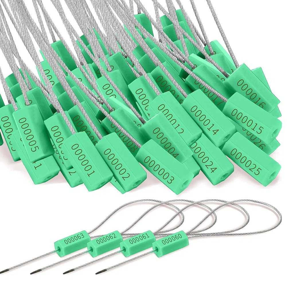 Lot de 120 plombs de sécurité en métal pour câbles en acier, étiquettes inviolables