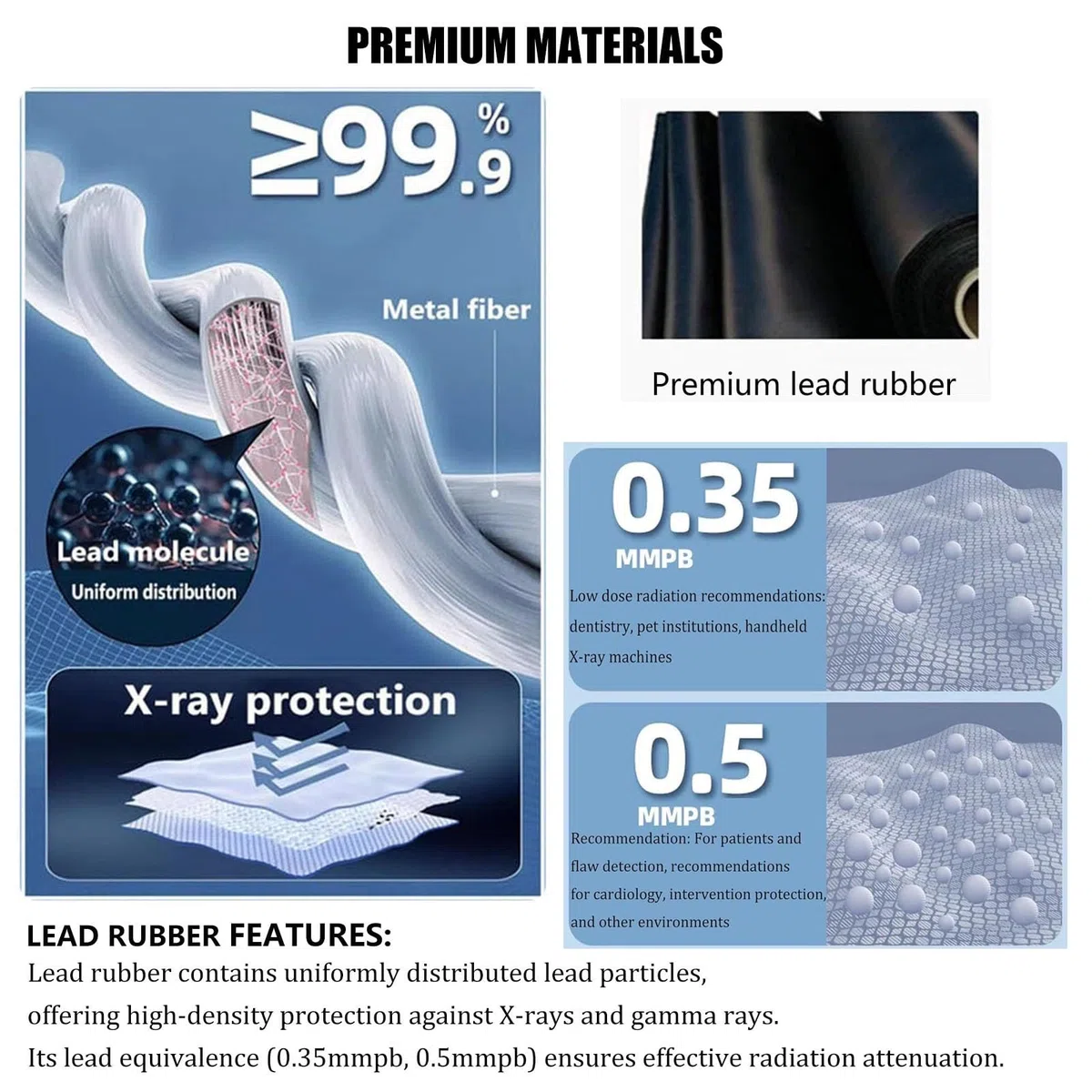 Tablier en Plomb Tablier De Protection Contre Les Radiations 0,5 Mmpb, Gilet De Protection Léger en Plomb Contre Les Rayons X pour Enfants