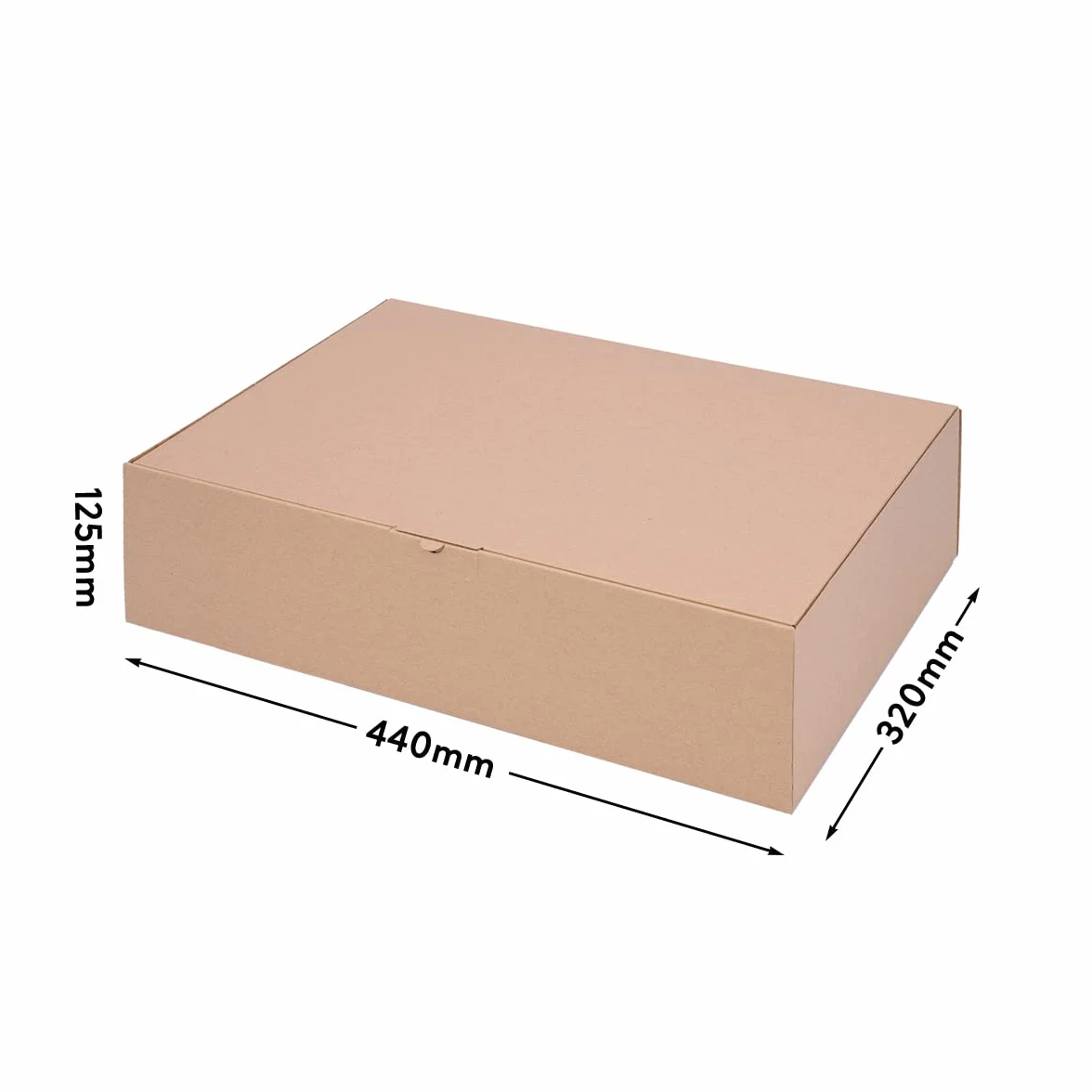 Boîtes pliantes 440 x 320 x 125 mm marron carton simple cannelure 50 pièces