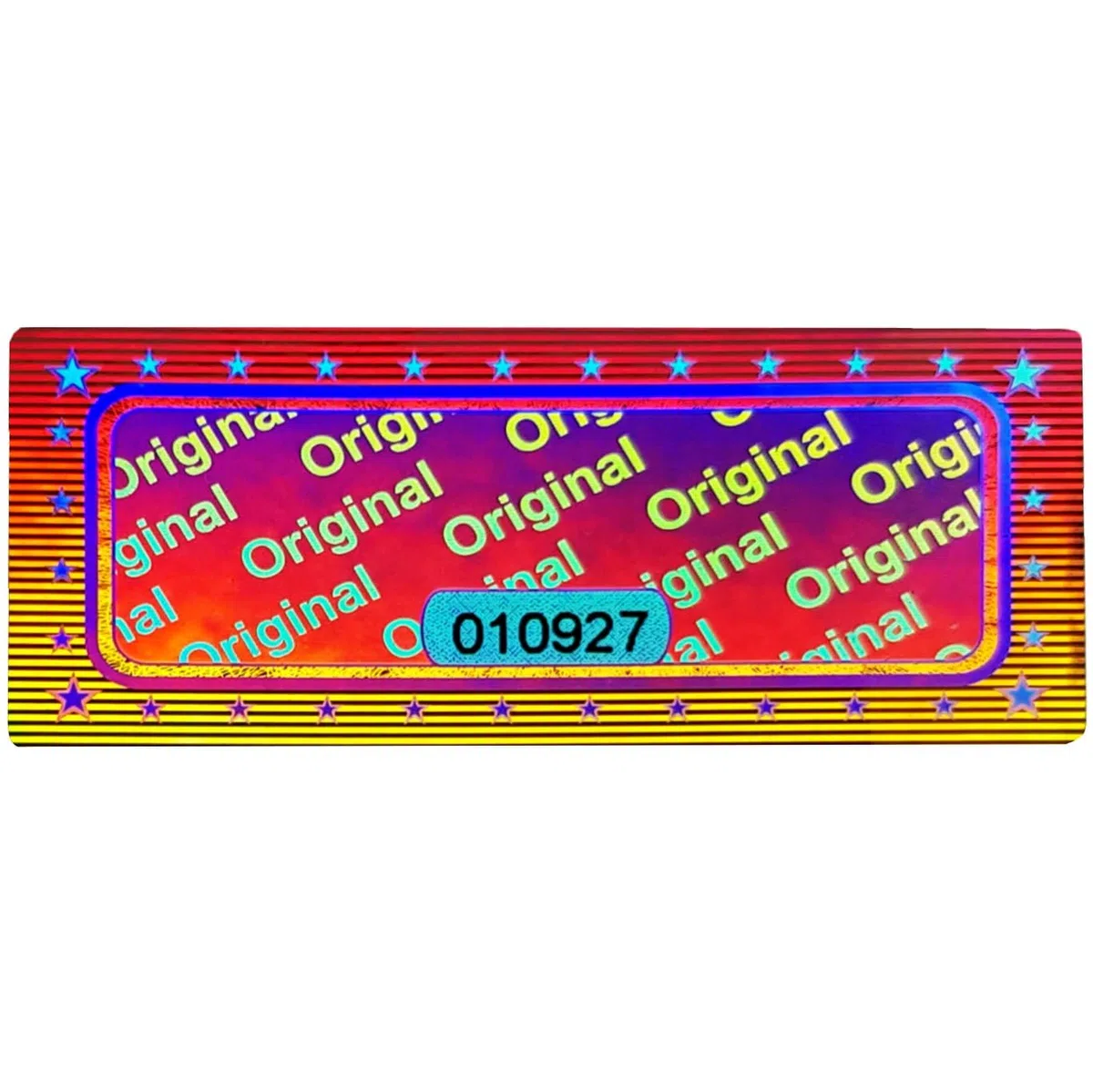 Hologramme 3D Sceau Original 46x20mm Argent Brillant - 1000 pcs Sceau de Sécurité Autocollant