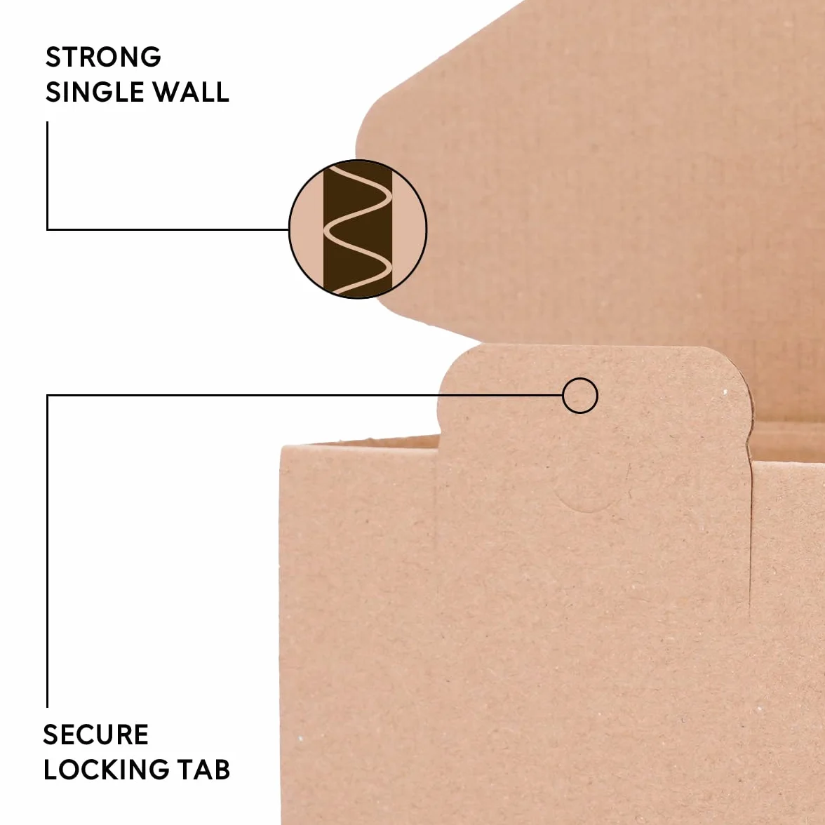 Boîtes pliantes 440 x 320 x 125 mm marron carton simple cannelure 50 pièces