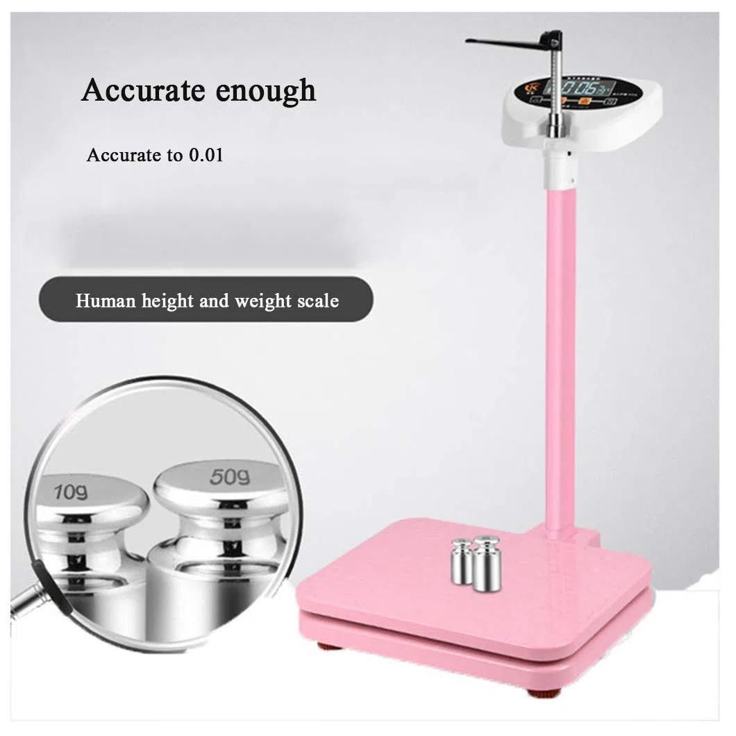 Balance médicale numérique pour Une Perte de Poids Saine – Balance électronique de Haute précision pour médecin avec Affichage LED Facile à Lire, Rose
