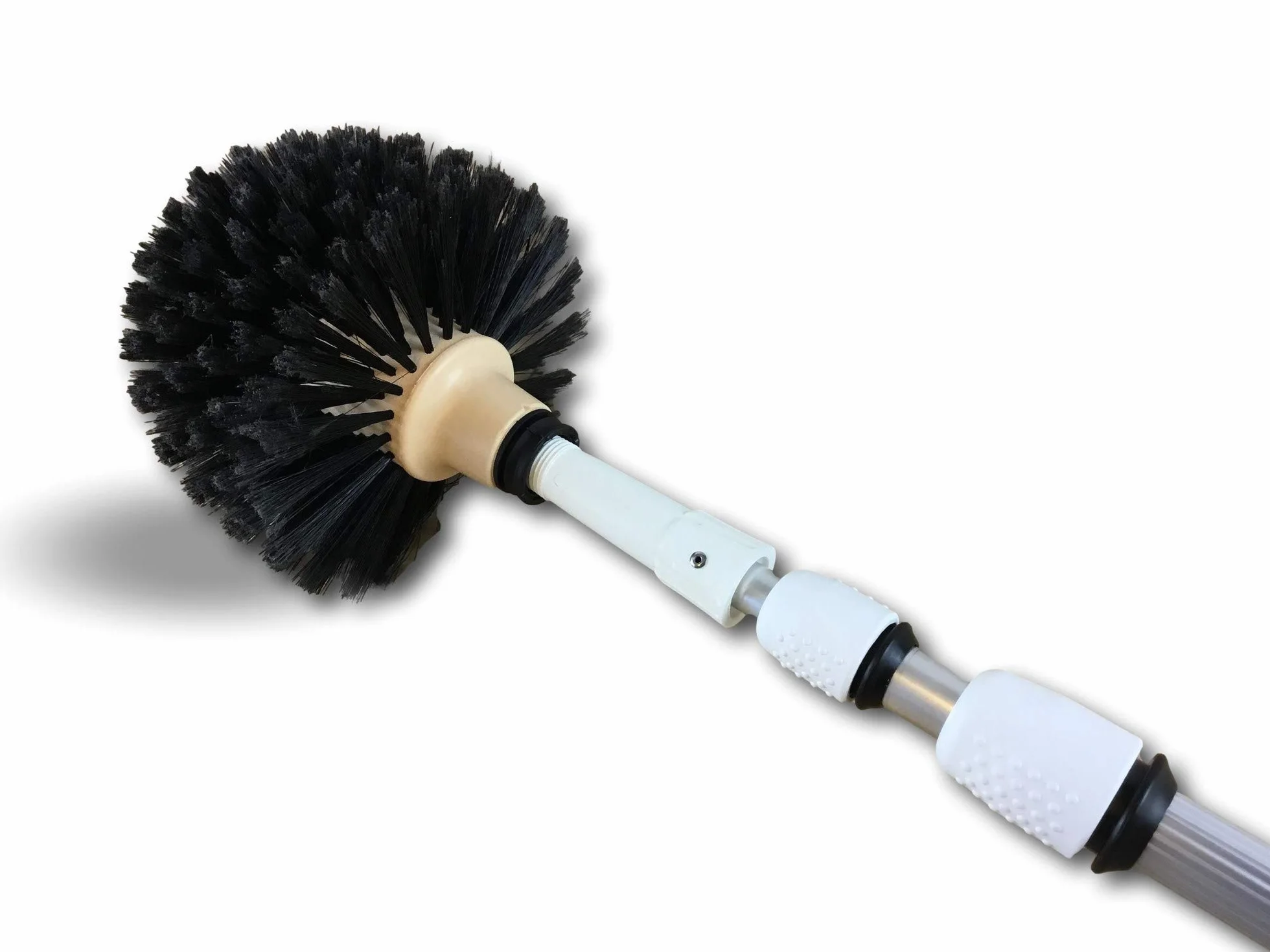 Kibros Tête de Loup Balai Brosse Boule Manche télescopique Aluminium 5,50 m Vinyle fleuré Ø 180 mm Version Pro