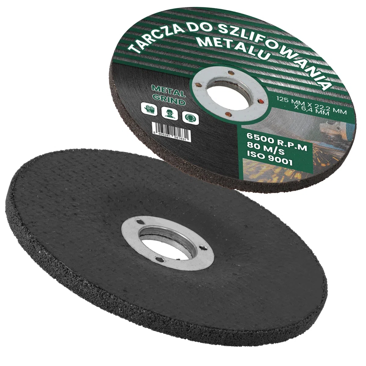 10x Disques à ébarber Métal Acier Fer 125 mm 22,2 x 6,4 mm Meules Meulage Meuleuse à Tronçonner D'angle Abrasif Ponçage Carbure de Silicium