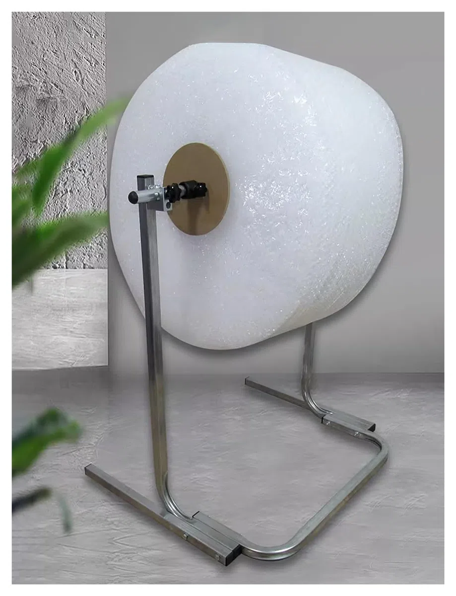 Support distributeur de film à bulles robuste, support de rouleau sur pied en acier galvanisé pour entrepôt commercial et station d'emballage d'expédition (Largeur jusqu'à 100 cm)