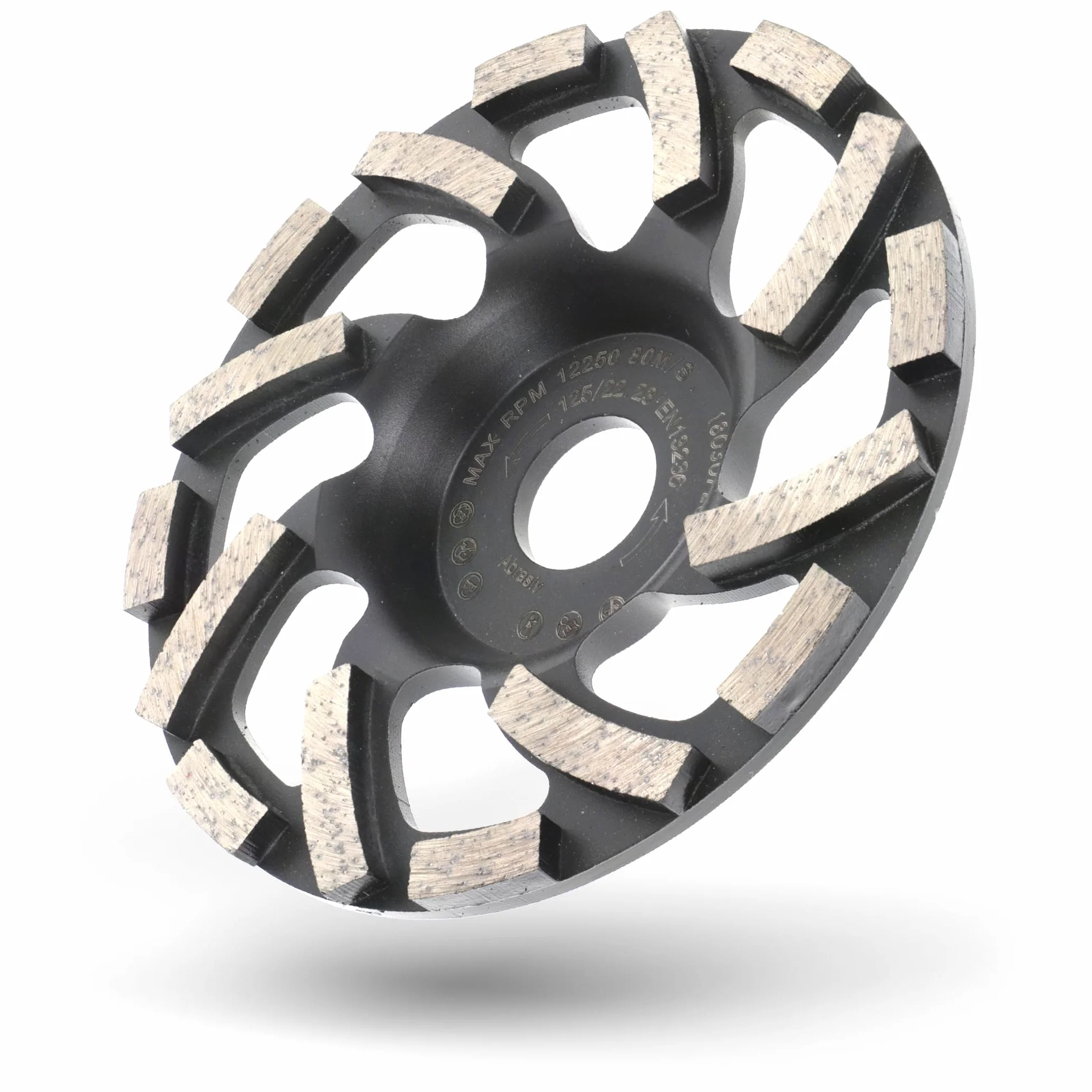 PRODIAMANT ST91 Meule boisseau diamantée turbo 125 mm x 22,23 mm pour asphalte chape matériaux abrasifs